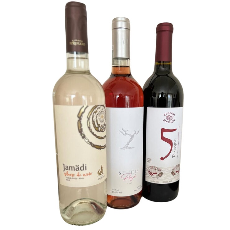 Vinos Tinto, Blanco y Rosado Mexicanos Hechos por Mujeres 3/750ml — Imagen 2 de 2