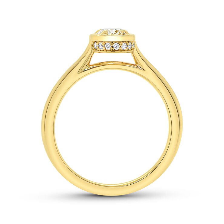 Anillo, 0.77ctw Diamantes, Oro Amarillo 14K — Imagen 4 de 4