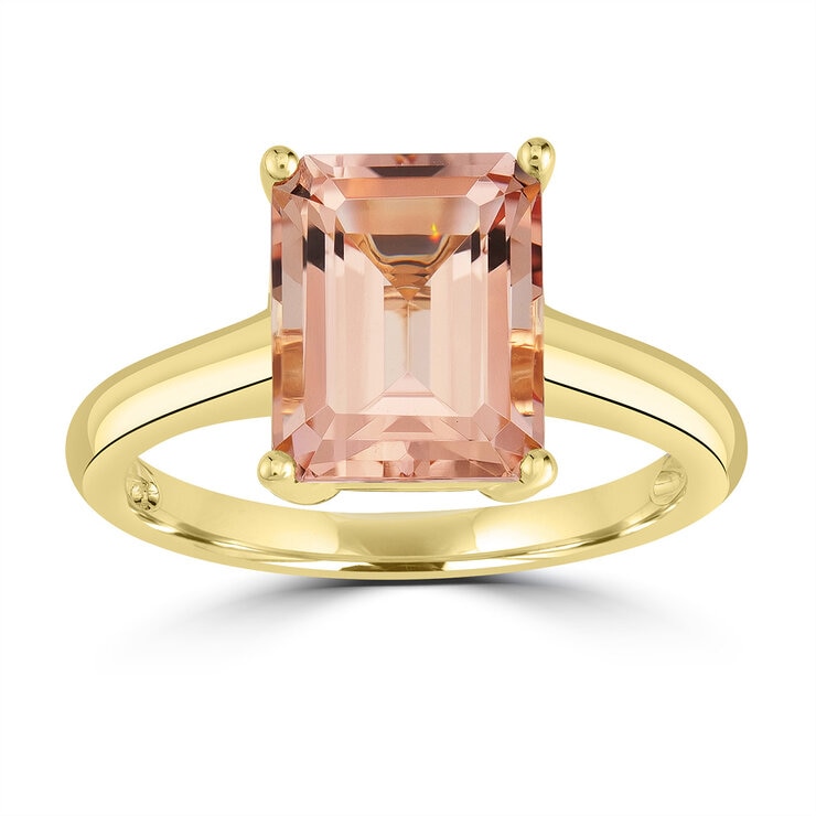 Anillo de Morganita, Oro Amarillo 14K — Imagen 1 de 4