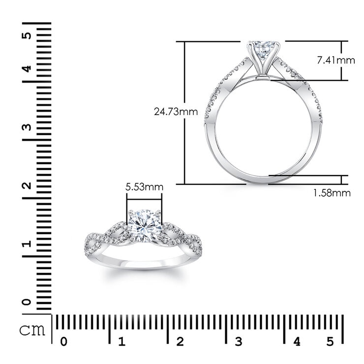 Anillo, 0.93ctw Diamantes, en Platino — Imagen 3 de 4
