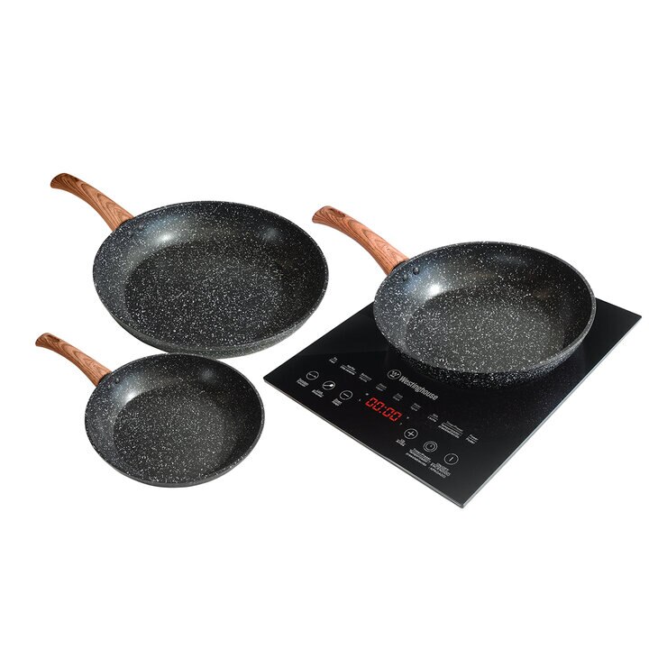 Westinghouse, Bundle 3 Sartenes Mármol y Parrilla de Inducción — Imagen 3 de 4