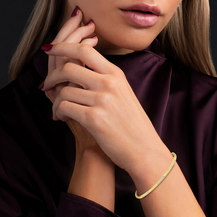 Brazalete de Diamantes 0.20ctw, Oro Amarillo de 14K — Imagen 4 de 4