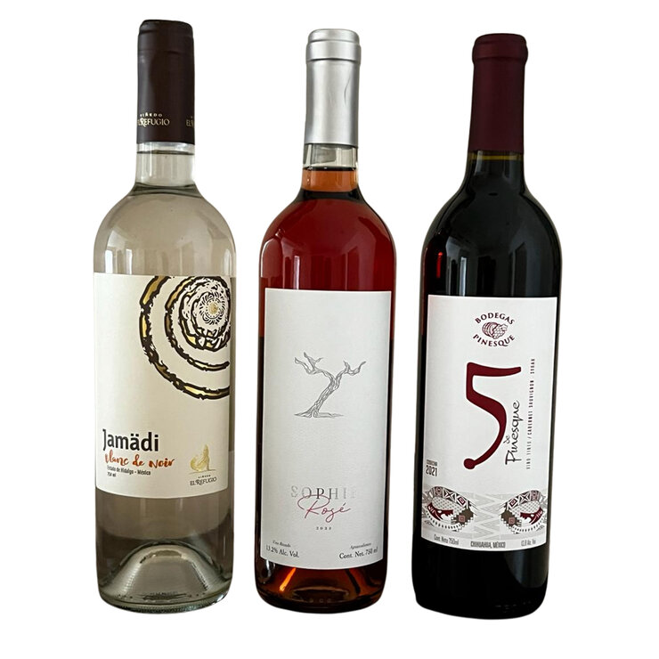 Vinos Tinto, Blanco y Rosado Mexicanos Hechos por Mujeres 3/750ml — Imagen 1 de 2