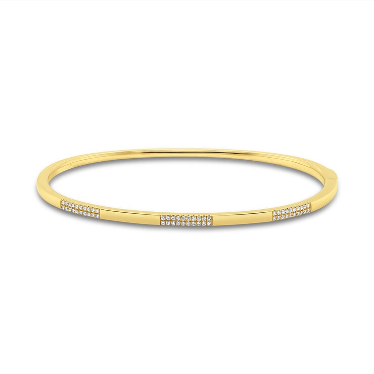 Brazalete de Diamantes 0.20ctw, Oro Amarillo de 14K — Imagen 1 de 4