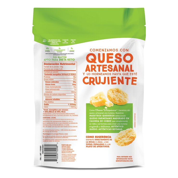 Whisps Botanas de Queso Parmesano 306 g — Imagen 2 de 2
