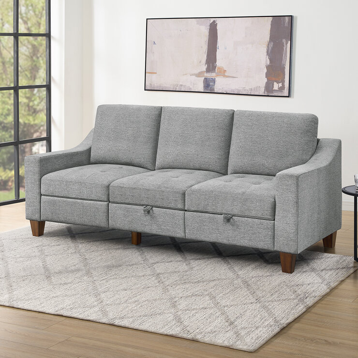 Thomasville, Sofá de tela con Almacenamiento con Chaise Extraible — Imagen 1 de 4