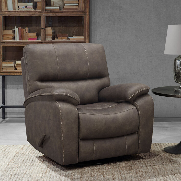 Barcalounger, Sillón Reclinable, Mecedor Giratorio de Tela — Imagen 1 de 4