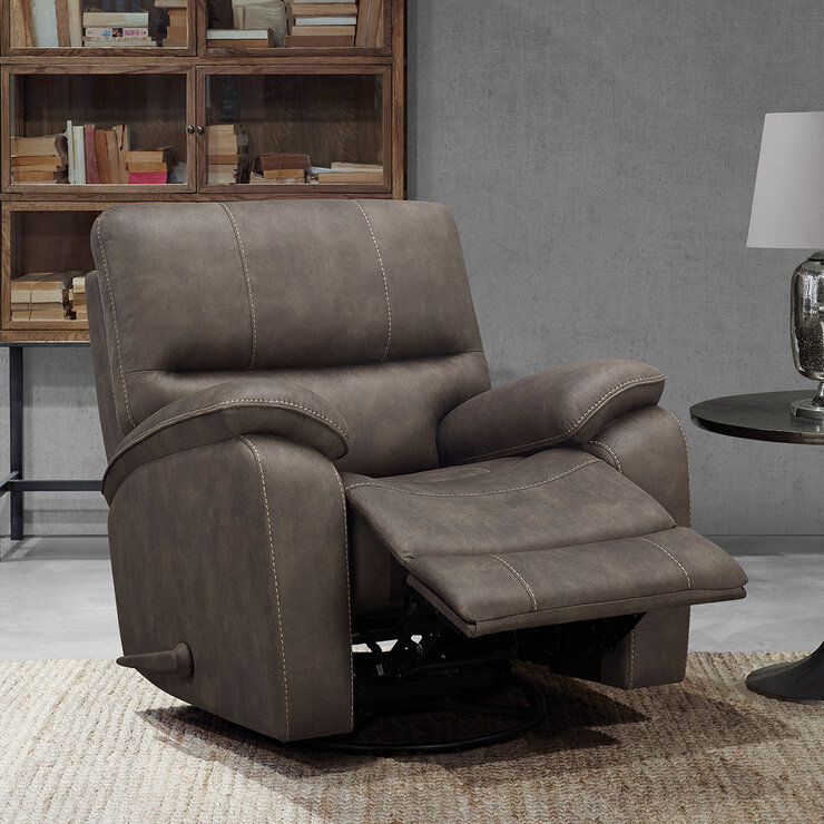 Barcalounger, Sillón Reclinable, Mecedor Giratorio de Tela — Imagen 3 de 4