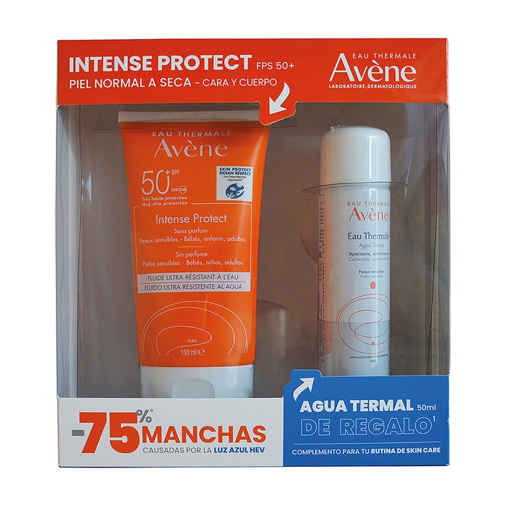 Avene Kit Protector Solar Intense Protection FPS 50+ 150 ml + Agua Termal 50 ml — Imagen 1 de 3