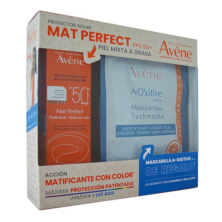 Avene Kit Protector Solar Mat Perfect FPS 50+ 50 ml + Mascarilla A-Oxitive 18 ml — Imagen 3 de 3