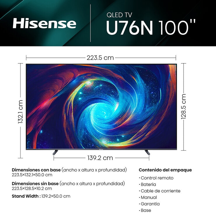 Hisense Pantalla 100" QLED ULED Smart TV — Imagen 1 de 4