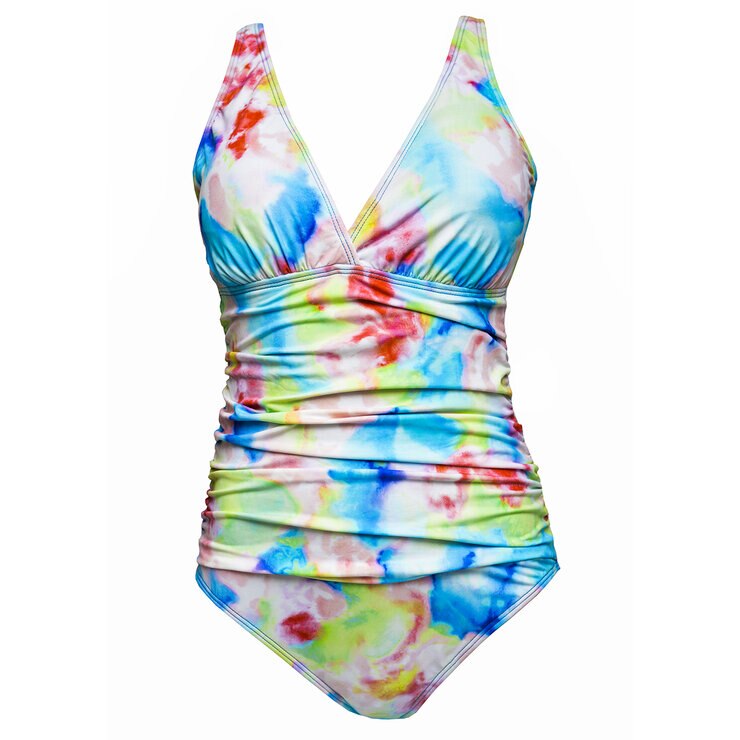 Alas de Sal, Traje de Baño Completo con Estampado Tie Dye para Dama — Imagen 1 de 3