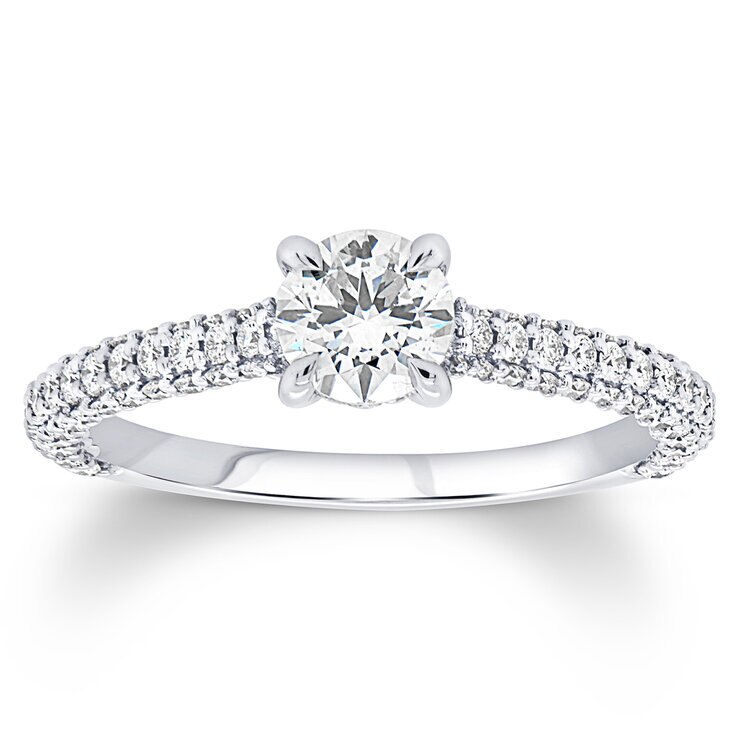 Anillo, 1.32ctw Diamantes, Oro Blanco, 14K — Imagen 1 de 4