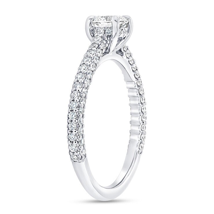 Anillo, 1.32ctw Diamantes, Oro Blanco, 14K — Imagen 3 de 4