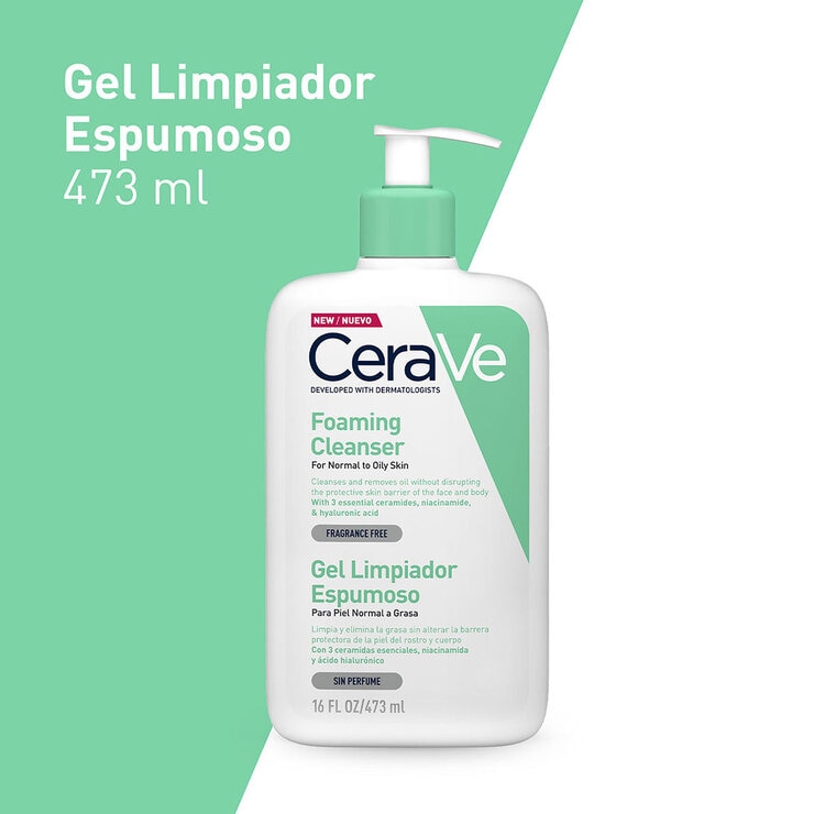 CeraVe Gel Limpiador Espumoso 473 ml — Imagen 3 de 3