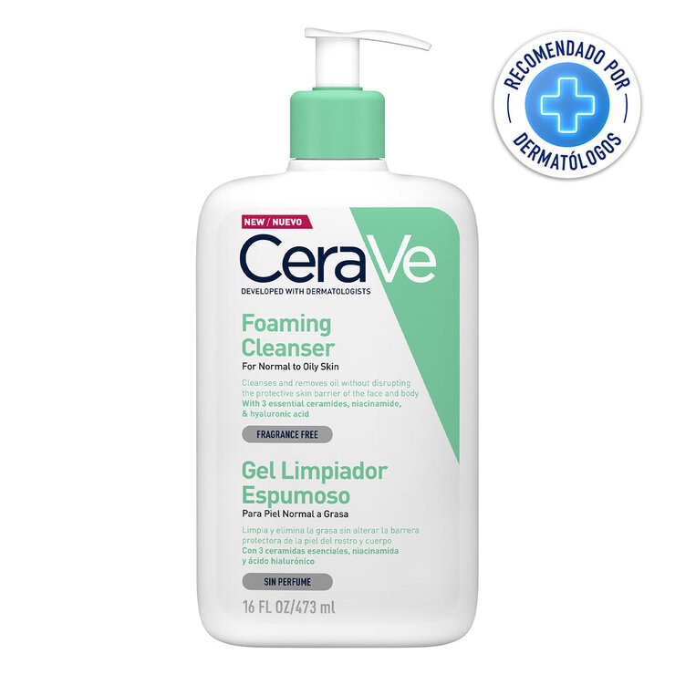 CeraVe Gel Limpiador Espumoso 473 ml — Imagen 1 de 3