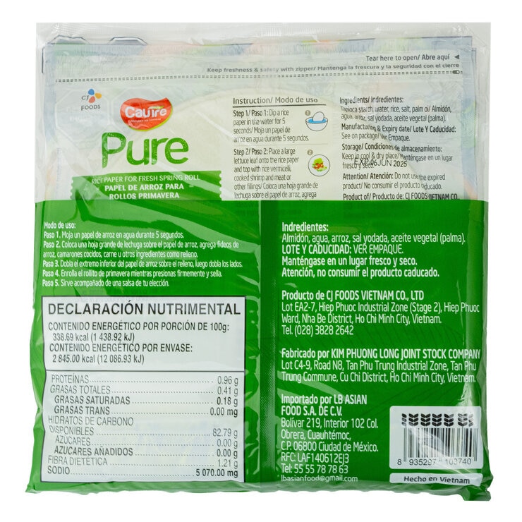 CJ Foods Hojas De Arroz 3 pzs de 280g — Imagen 2 de 4