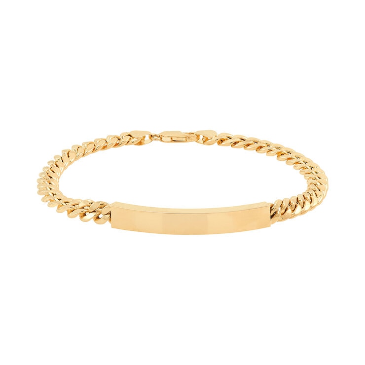Pulsera de identificación para Caballero, Oro Amarillo 14K — Imagen 1 de 4