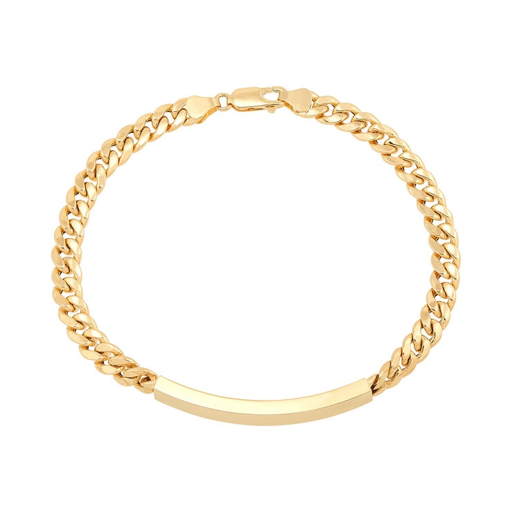 Pulsera de identificación para Caballero, Oro Amarillo 14K — Imagen 4 de 4