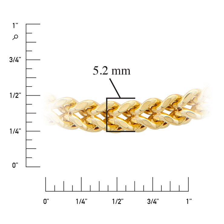 Cadena para Caballero, 55.88cm, Oro Amarillo de 14K — Imagen 3 de 4