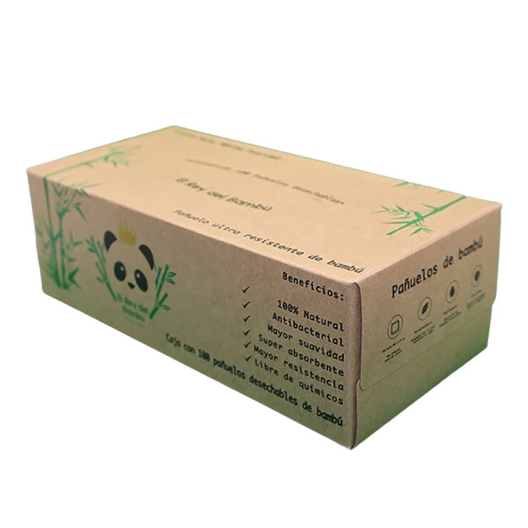 El Rey del Bambú Pañuelo De Bambú 8 cajas de 100 pzs — Imagen 1 de 2
