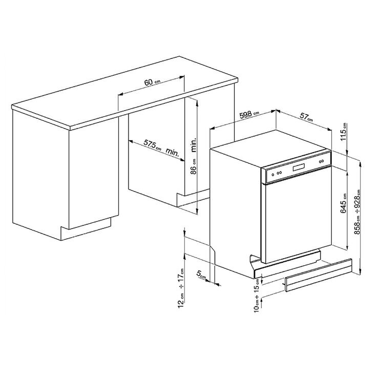 Smeg Lavavajillas 13 Servicios 60 cm Acero — Imagen 2 de 4