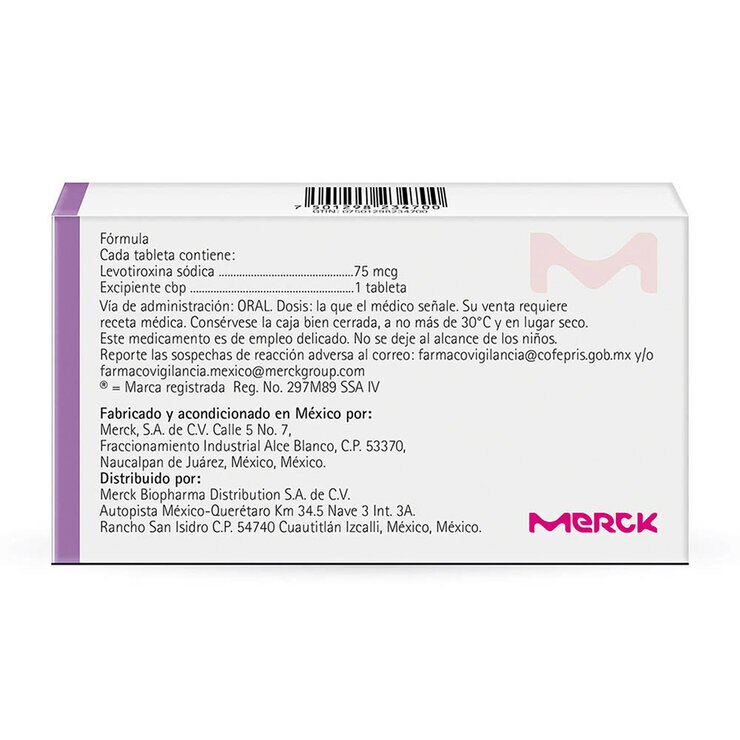 Eutirox 75mcg 50 Tabletas — Imagen 2 de 4