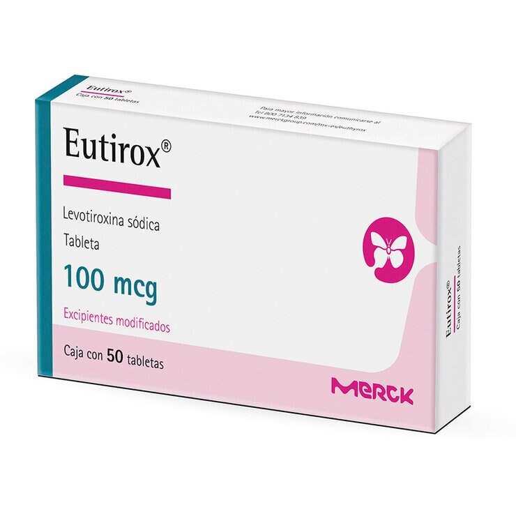 Eutirox 100 mcg.  50 Tabletas — Imagen 2 de 4