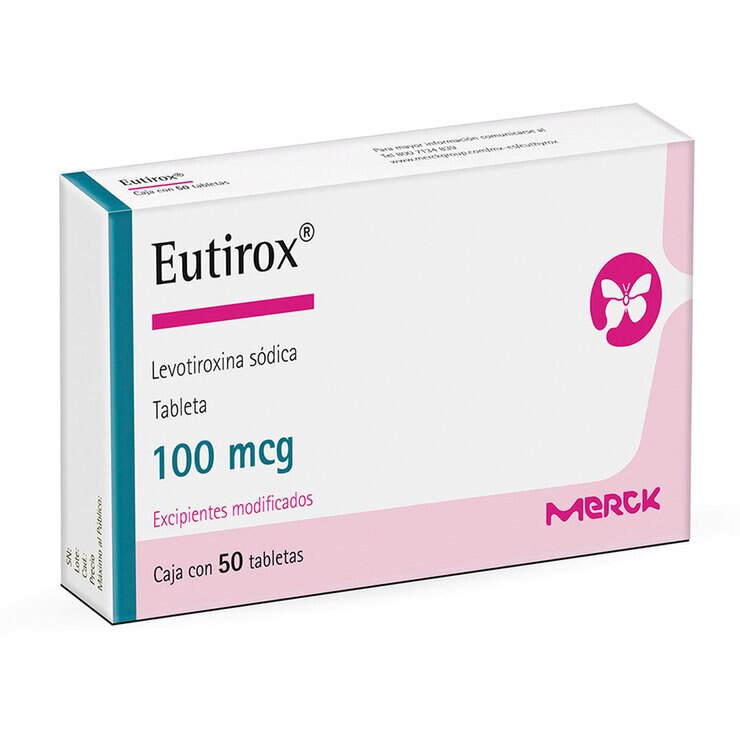 Eutirox 100 mcg.  50 Tabletas — Imagen 3 de 4