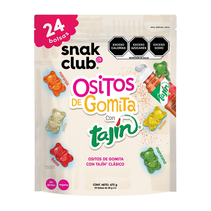 Snak Club Ositos de Gomita con Tajín 24 pzas de 28 g — Imagen 1 de 2