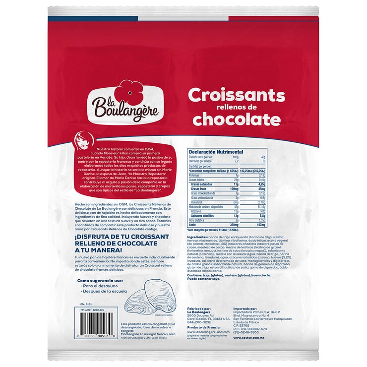 La Boulangere Croissant Relleno de Chocolate 720 gr  — Imagen 2 de 4