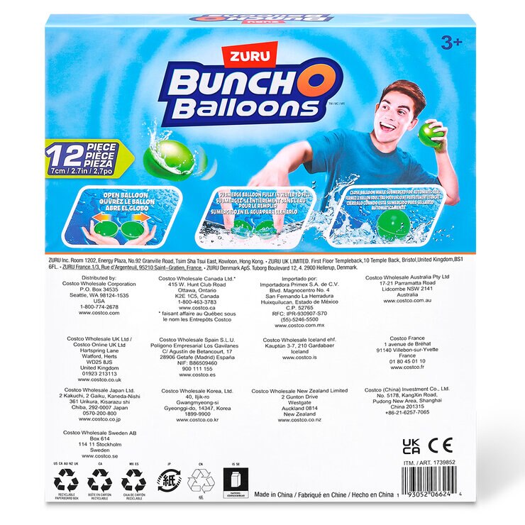 Bunch O Balloons Globos de Agua Reutilizables 12 pk  — Imagen 3 de 4