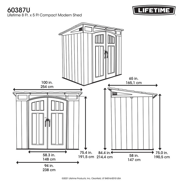 Lifetime, Cobertizo de 2.38m x 1.47m — Imagen 4 de 4