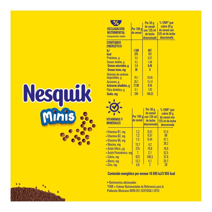 Nesquik Minis Cereal Sabor a Chocolate 1 kg — Imagen 2 de 4