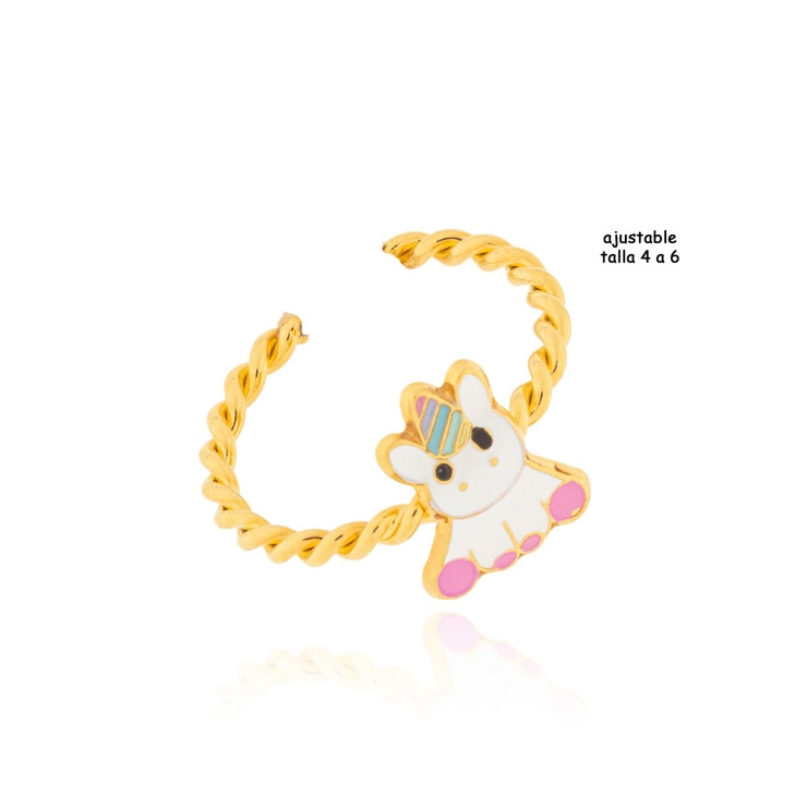 Juego de Collar, Aretes y Anillo con Perlas de Río,  Figura de Unicornio, para Niña — Imagen 2 de 4