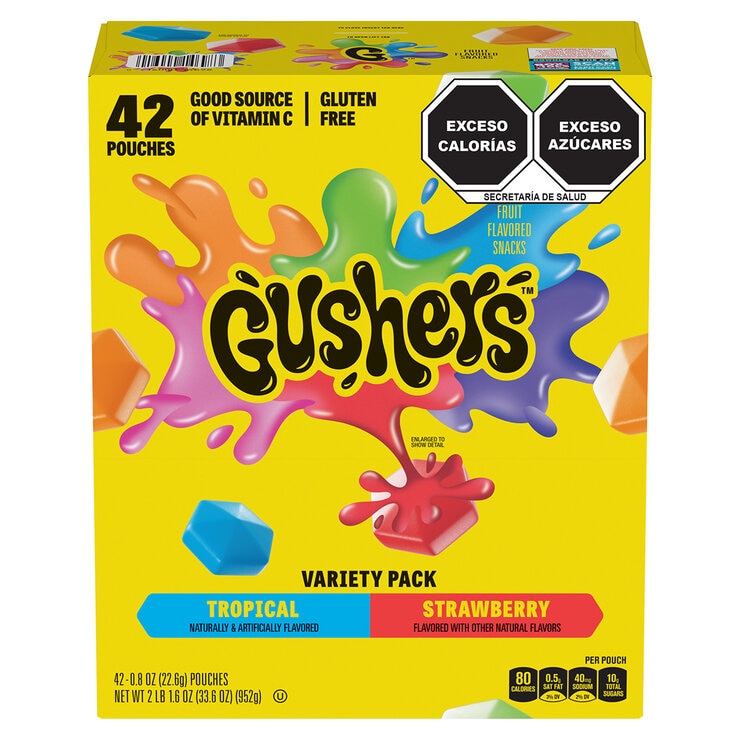 Gushers Caramelos sabor a Frutas 42 pzas de 22.6 g — Imagen 1 de 3