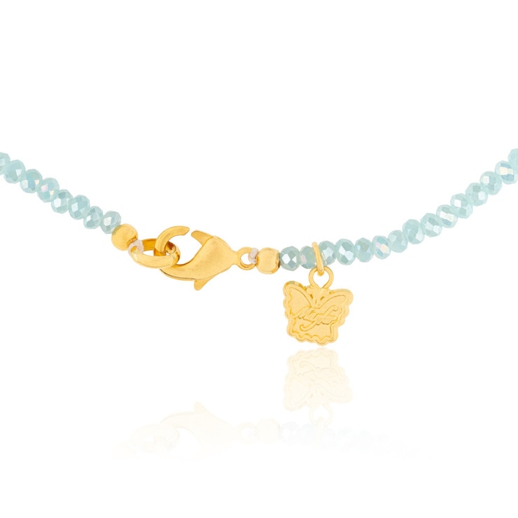 Juego de Collar con Cristal Verde y Anillo, Figura de Unicornio para Niña — Imagen 2 de 4