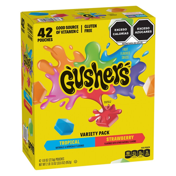 Gushers Caramelos sabor a Frutas 42 pzas de 22.6 g — Imagen 2 de 3