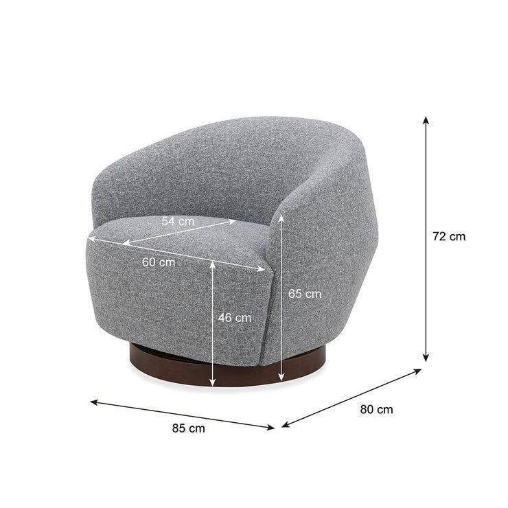 Gilmancreek Furniture, Silla Giratoria de Tela  — Imagen 4 de 4