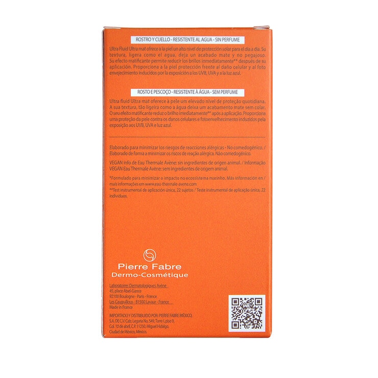 Avene Ultra Fluid Ultra Mat Protector Solar FPS50+ 50 ml — Imagen 3 de 3