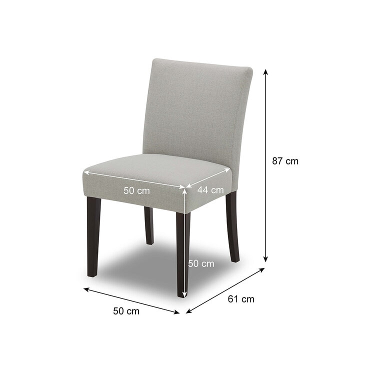 Gilmancreek, Set de 2 Sillas de Comedor de Tela Gris — Imagen 2 de 4