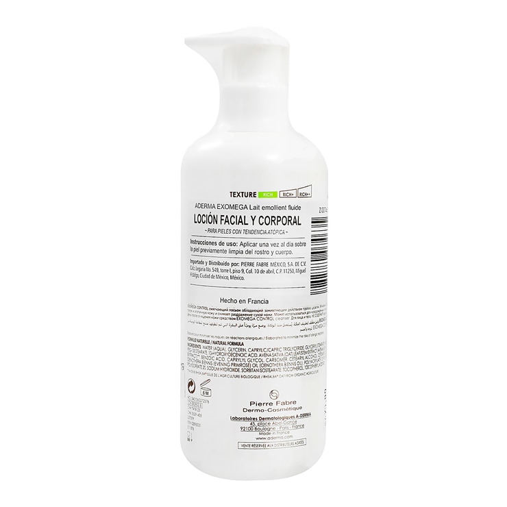 A-Derma Exomega Crema Corporal Para Piel Atópica 400ml — Imagen 3 de 3