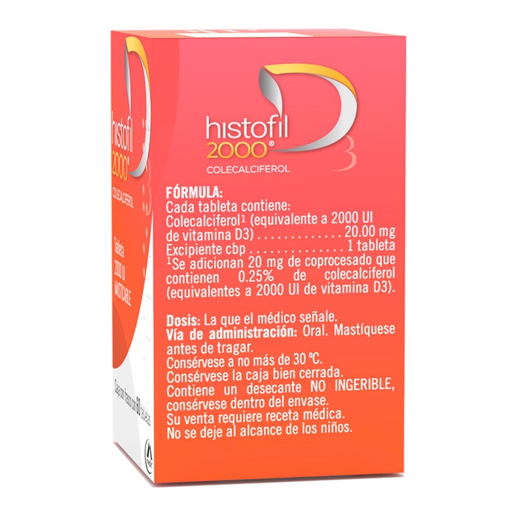 Histofil 2000 UI Frasco con 60 Tabletas — Imagen 2 de 3
