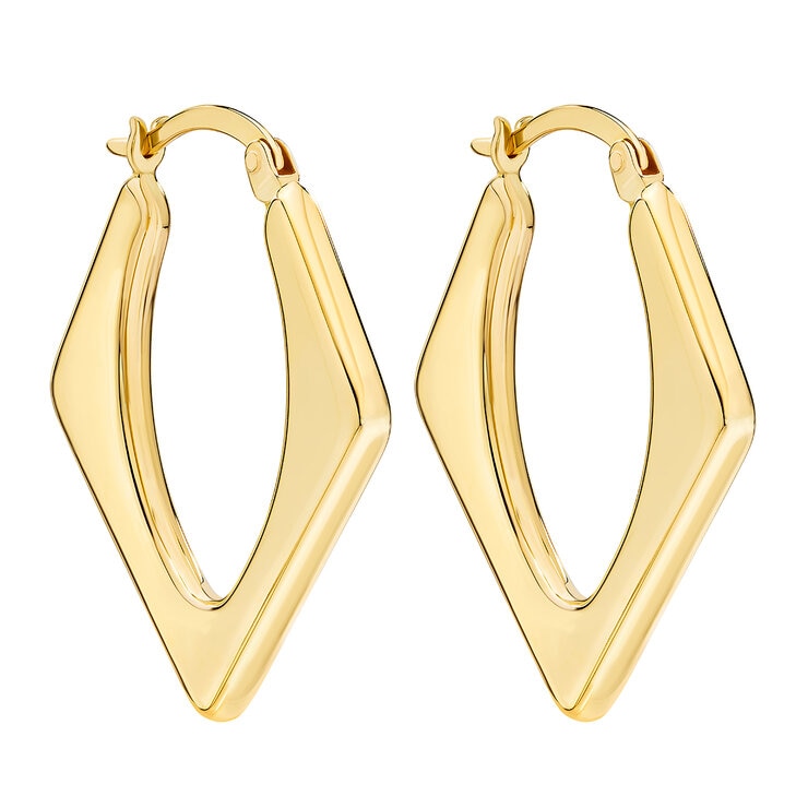 Arracadas en V Ovales, en Oro Amarillo 14K — Imagen 3 de 4