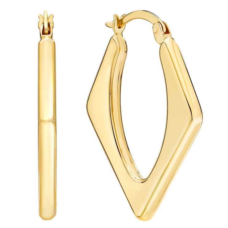 Arracadas en V Ovales, en Oro Amarillo 14K — Imagen 1 de 4