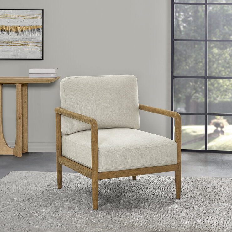 Thomasville, Silla de Tela con Estructura de Madera — Imagen 1 de 4