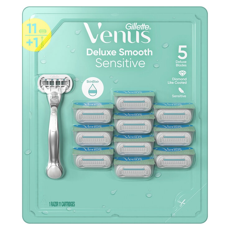 Gillette Venus Deluxe Smooth Sensitive Rastrillo para Afeitar Desechable 11 pzas — Imagen 1 de 4
