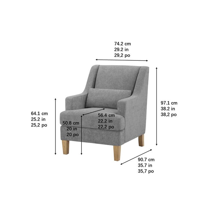 True Innovations, Sillón Decorativo de Tela  — Imagen 4 de 4