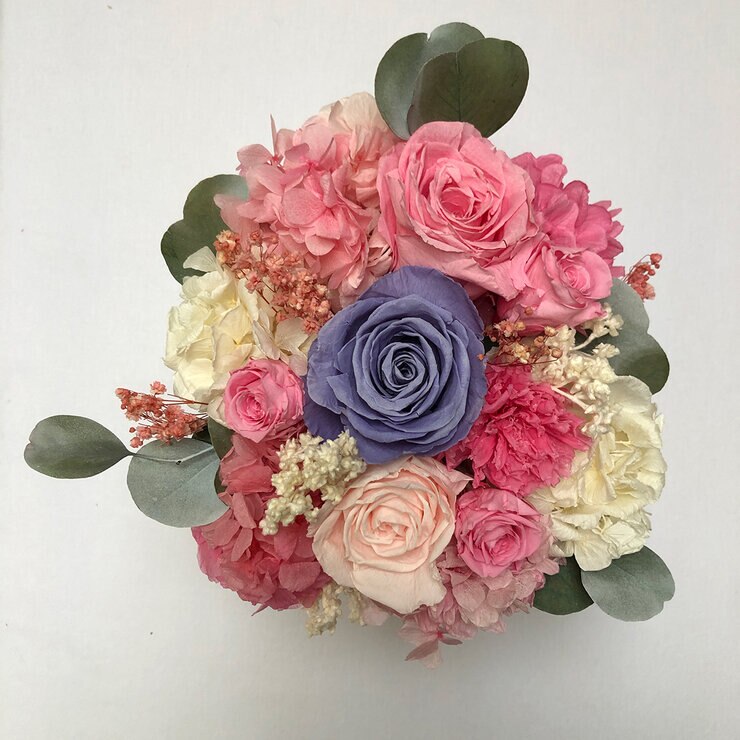 Mina'an Flor Eterna, Arreglo Con 12 Rosas Preservadas Modelo Pink — Imagen 4 de 4