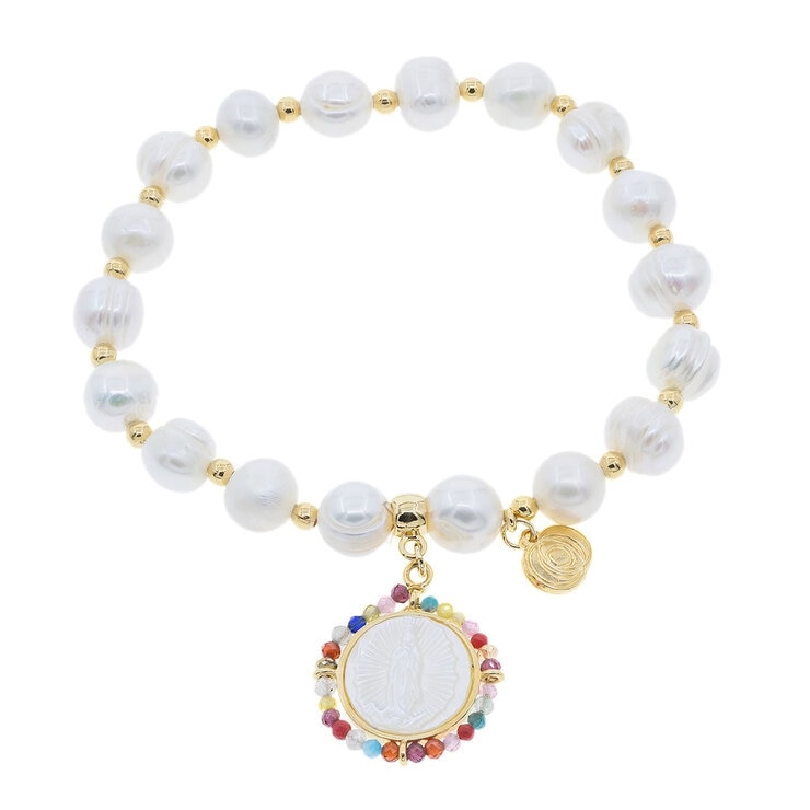 Mayfer, Pulsera con Dije Virgen, para Dama — Imagen 1 de 3